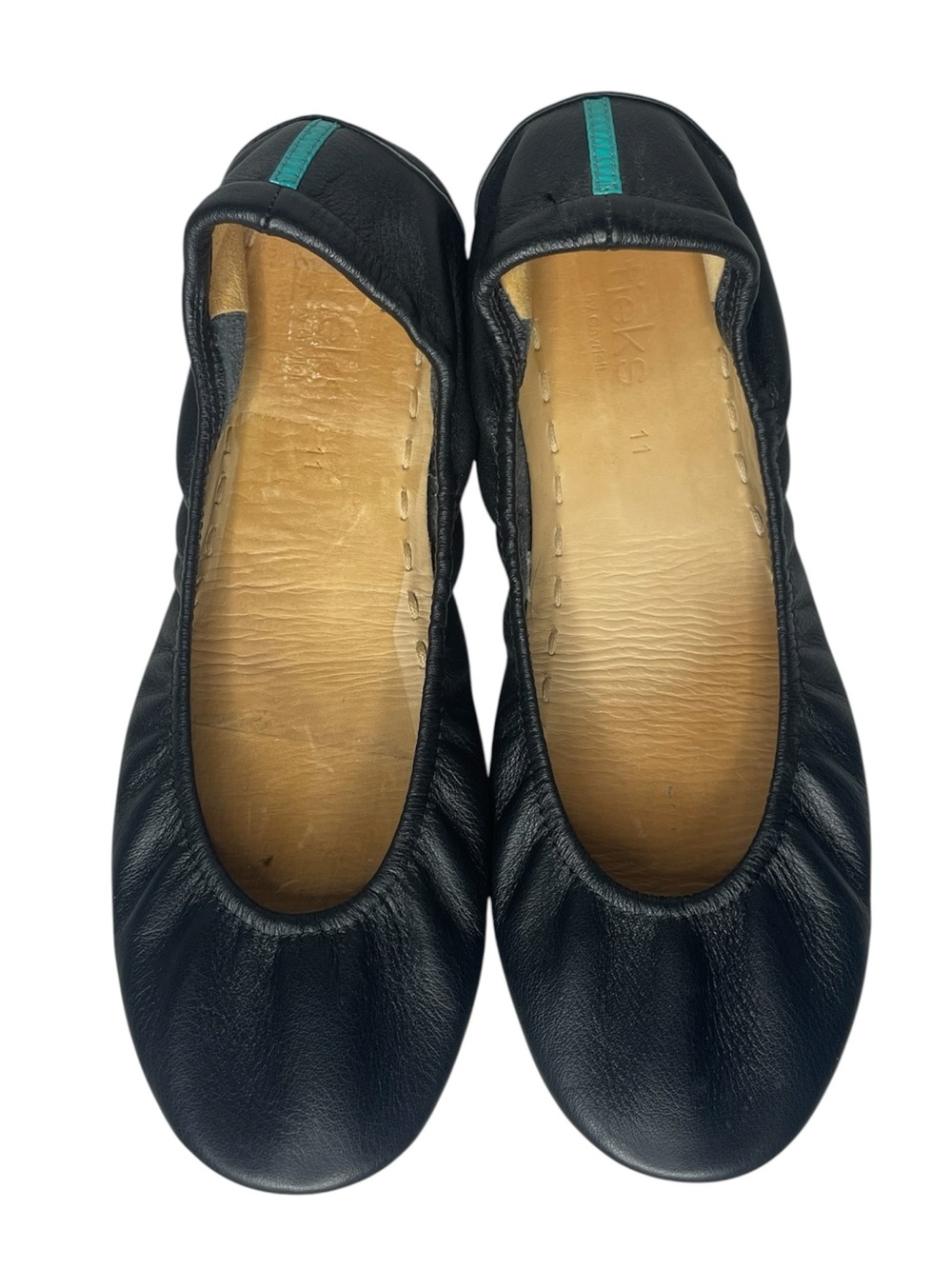 Tieks 11 black leather flats